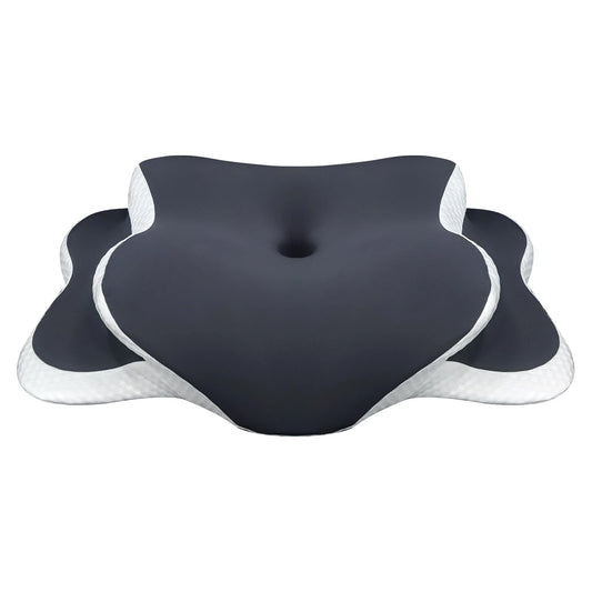 Cuscino in Memory Foam Cervicale - Sollievo dal Dolore al Collo, Contorno Ergonomico e Supporto Ortopedico per Dormire di Lato, Schiena o Pancia - Idea Regalo