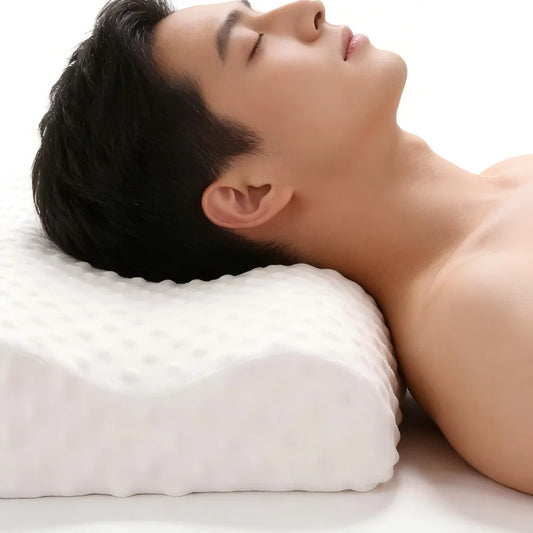 Cuscino da Notte in Memory Foam Regolabile - Supporto Cervicale per Dormire di Lato, Sollievo dal Dolore a Collo e Spalle con Curva Ortopedica